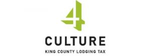 Logo for 4Culture, a King County Lodging Tax recipient and SAF Sponsor, featuring a green number four.