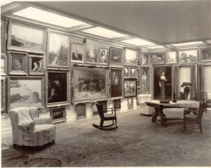 Historic photo of the Salon-style gallery in Charles & Emma's Frye's First Hill home