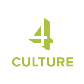 Logo with a stylized green number 4 above the word "CULTURE" on a darker green background, subtly highlighting SAF Sponsors in its design.